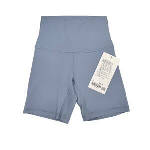 Lululemon Align High-Rise Shorts 6” Washed Denim Blue Size 2 NWT Bike Shorts